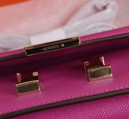 HM CONSTANCE BAG 22 PINK EPSOM GOLD HARDWARE
