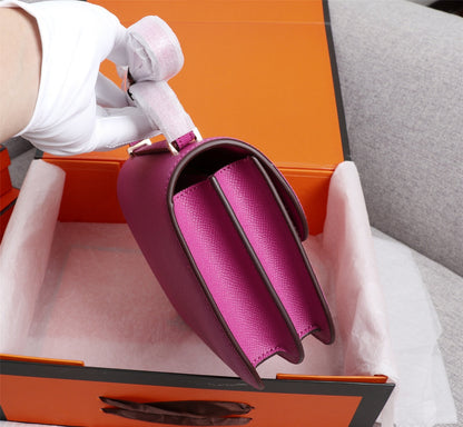 HM CONSTANCE BAG 22 PINK EPSOM GOLD HARDWARE