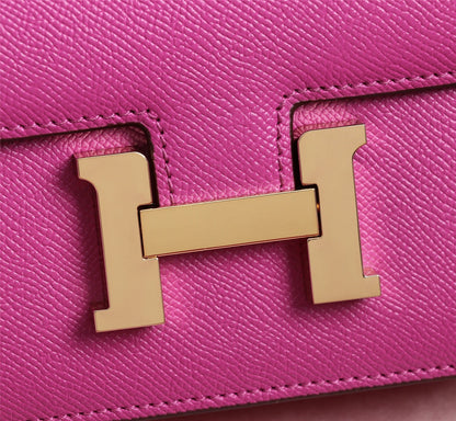 HM CONSTANCE BAG 22 PINK EPSOM GOLD HARDWARE