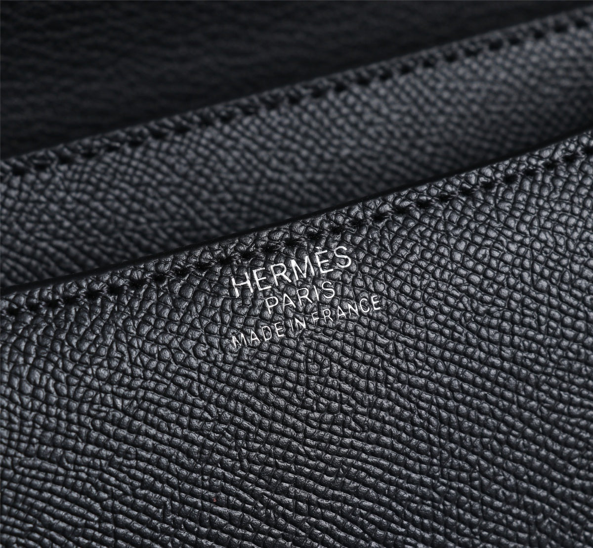 HM CONSTANCE BAGS 19 BLACK EPSOM SILVER HARDWARE