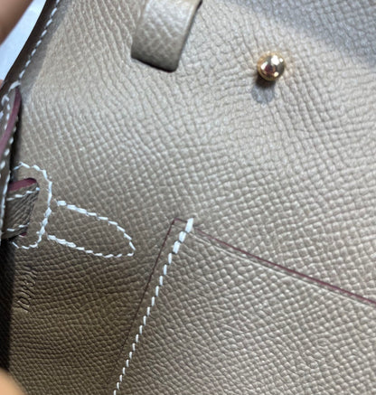 kelly woc 20.5 etoupe epsom gold hardware