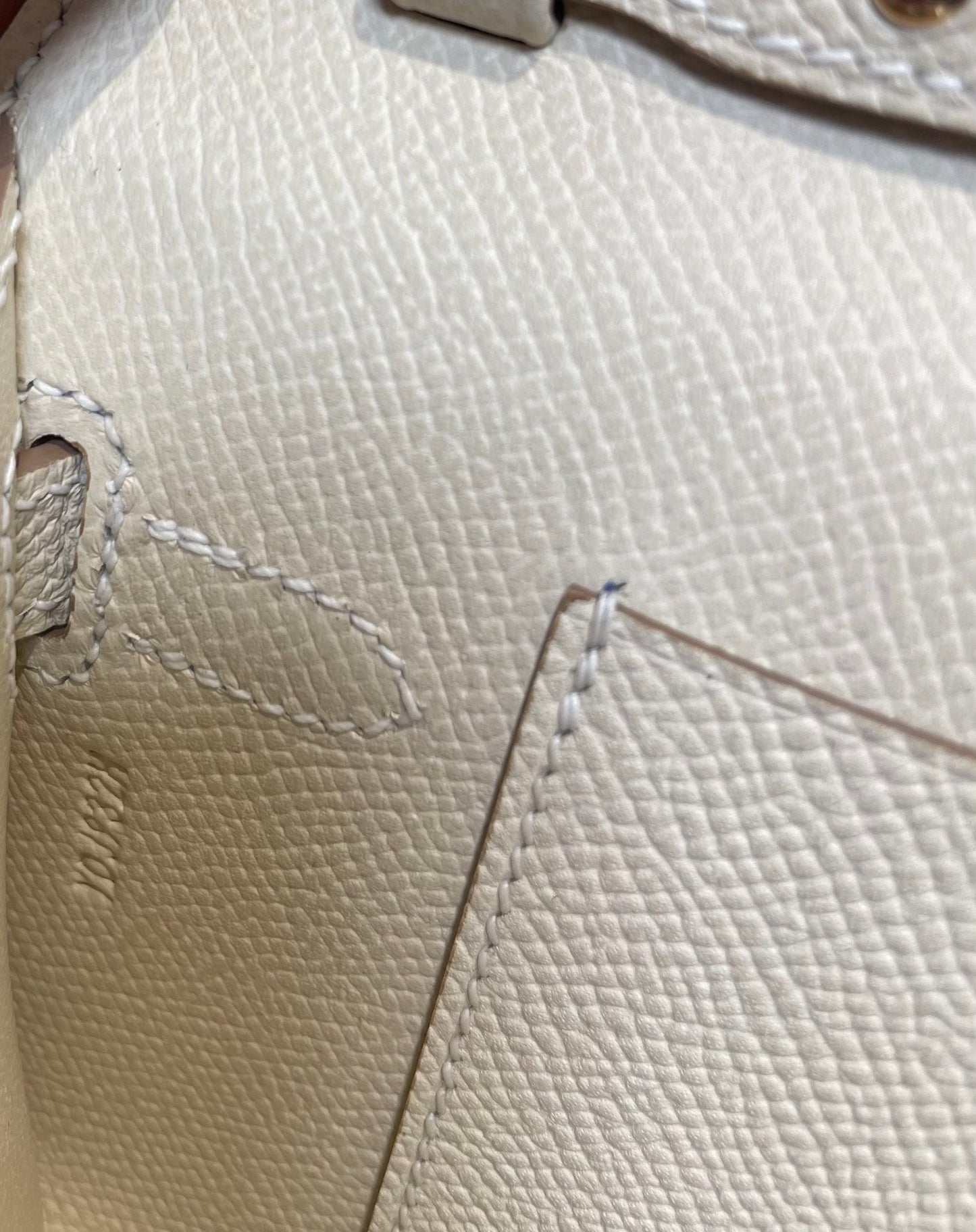 kelly woc 20.5 white epsom gold hardware