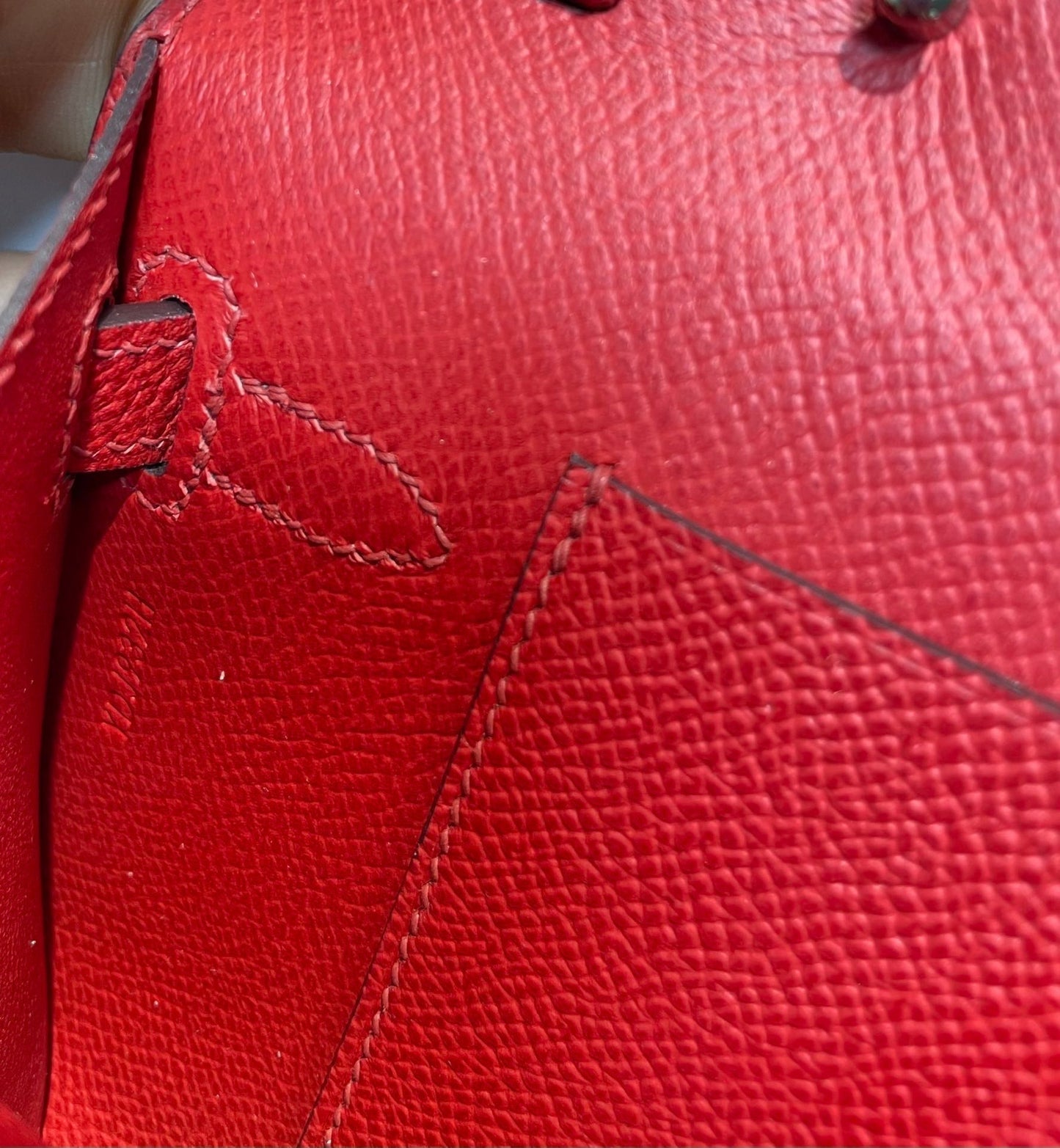 kelly woc 20.5 red epsom silver hardware