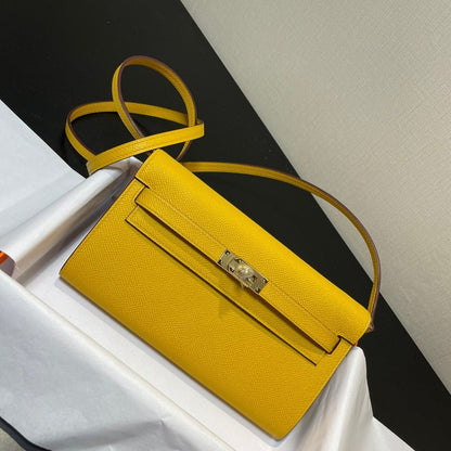 kelly woc 20.5 yellow epsom gold hardware