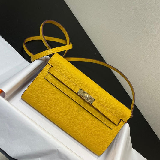 kelly woc 20.5 yellow epsom gold hardware