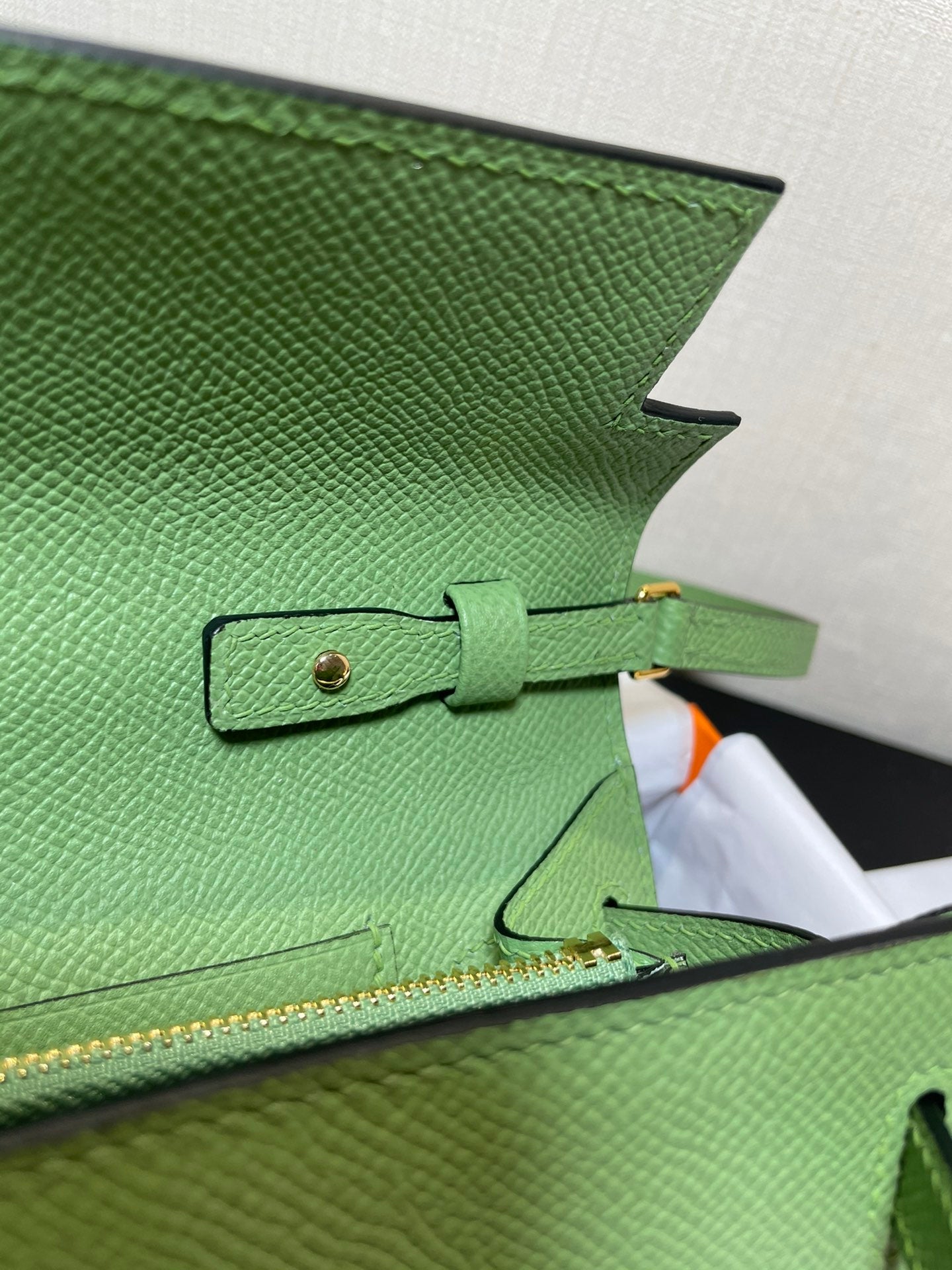 kelly woc 20.5 green epsom gold hardware