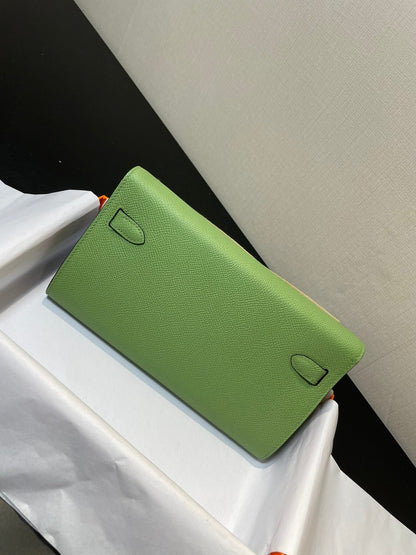 kelly woc 20.5 green epsom silver hardware