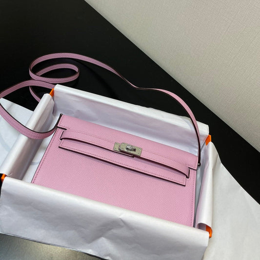 kelly woc 20.5 light pink epsom silver hardware