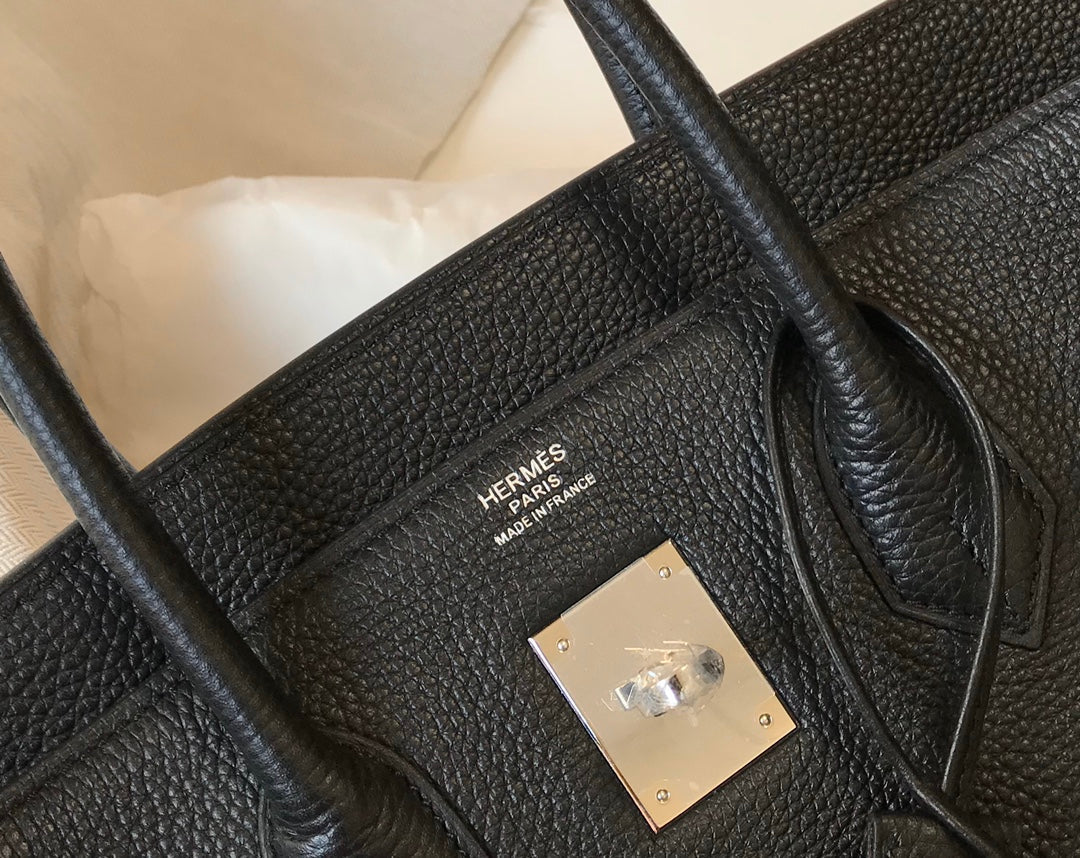 HM BIRKIN 35CM BLACK TOGO LEATHER SILVER HARDWARE