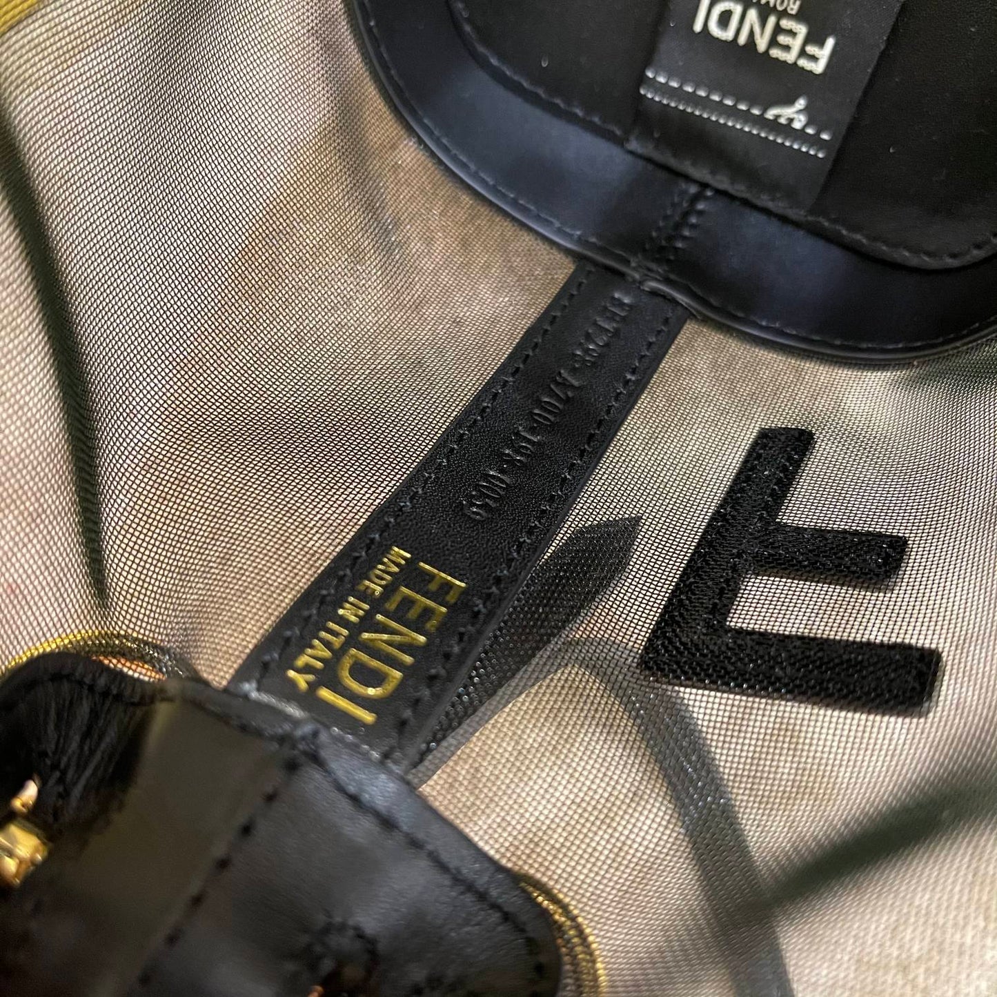 MON TRESOR 18 IN BLACK CALFSKIN AND MESH