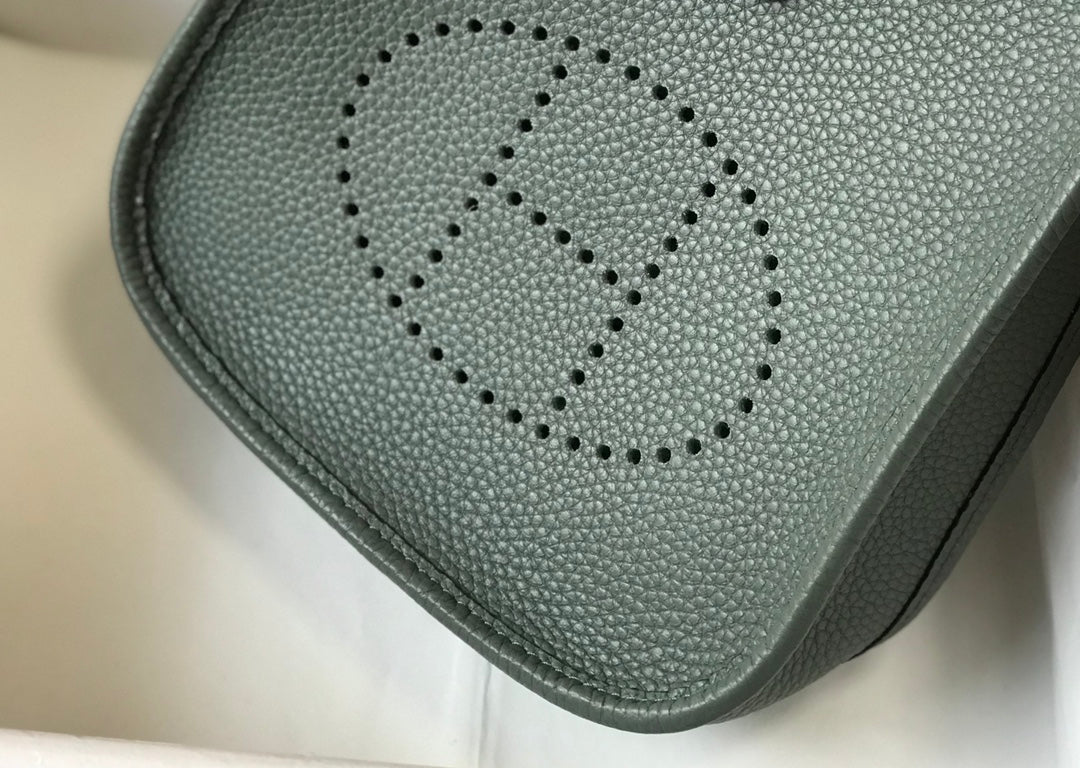 Mini Evelyne 18cm Almond Green Togo Silver Hardware