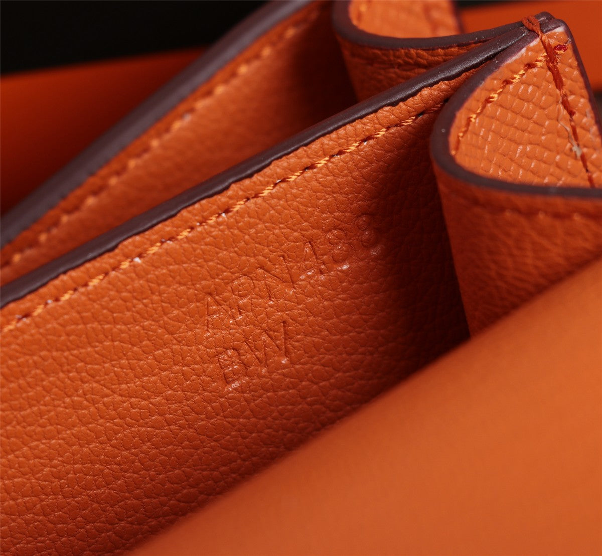 HM CONSTANCE BAGS 22 ORANGE EPSOM SILVER HARDWARE