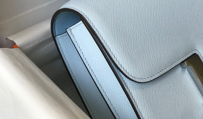 constance 24 cloud blue epsom leather gold hardware