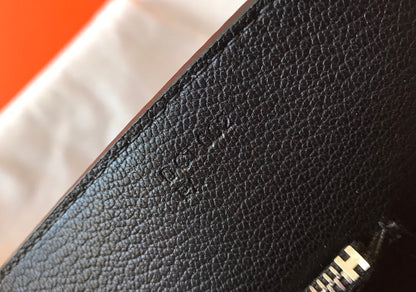 HM STEVEN 34 BLACK TOGO LEATHER