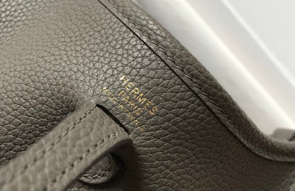 Mini Evelyne 18cm Dark Grey Togo Ghw