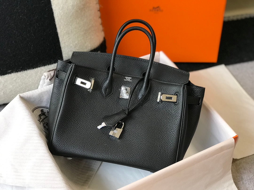 HM BIRKIN 30CM BLACK TOGO LEATHER SILVER HARDWARE