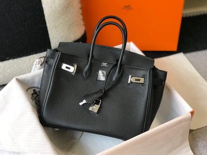 HM BIRKIN 30CM BLACK TOGO LEATHER SILVER HARDWARE