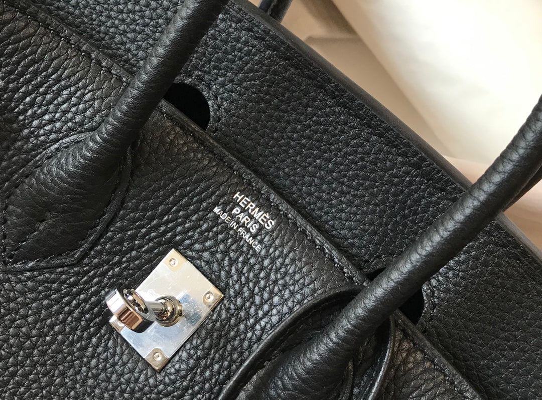 HM BIRKIN 30CM BLACK TOGO LEATHER SILVER HARDWARE
