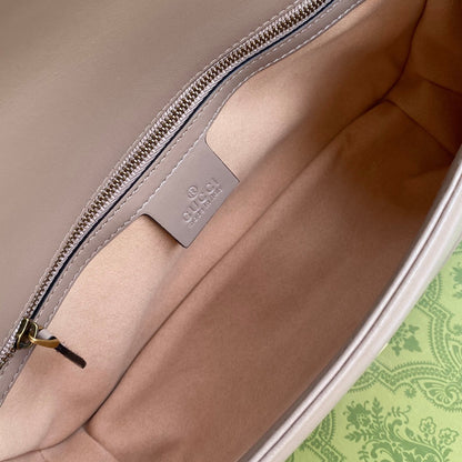 gg marmont 26cm beige calfskin gold hardware