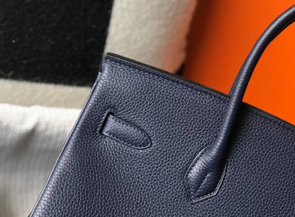 HM BIRKIN 35CM BAG NAVY TOGO GOLD HARDWARE