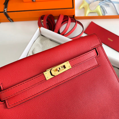 Kelly Danse II 22cm Red Evercolor Leather Ghw