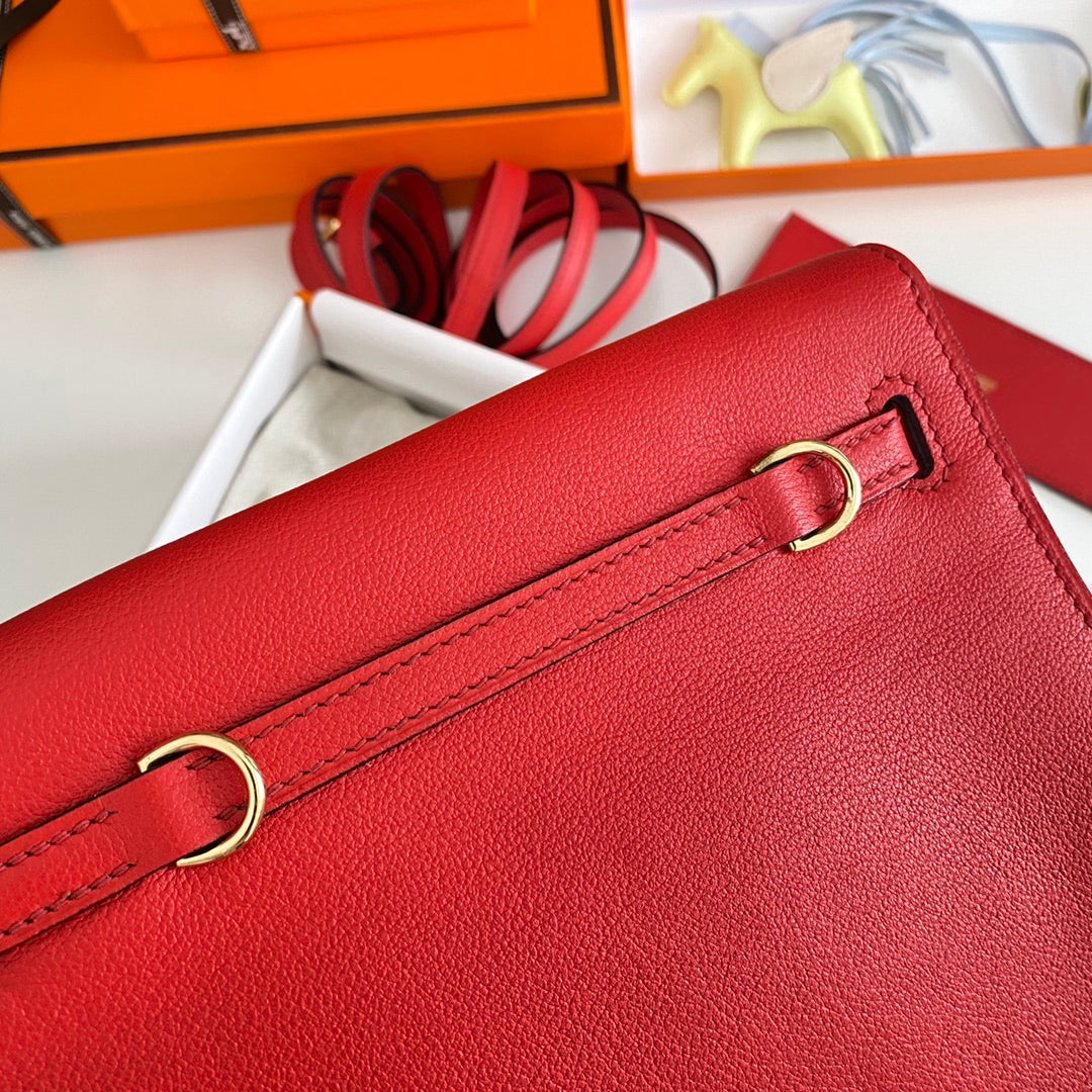 Kelly Danse II 22cm Red Evercolor Leather Ghw
