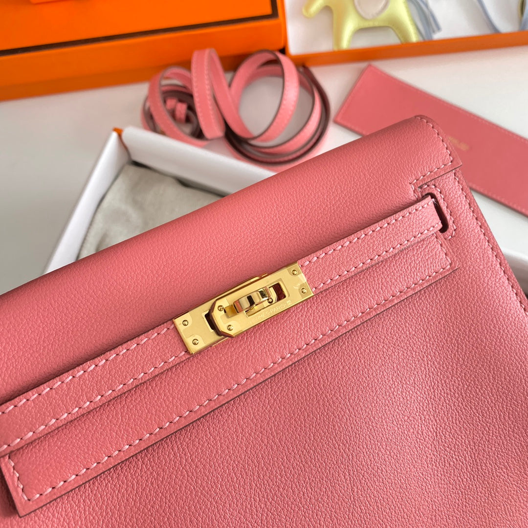 Kelly Danse II 22cm Pink Evercolor Leather Ghw