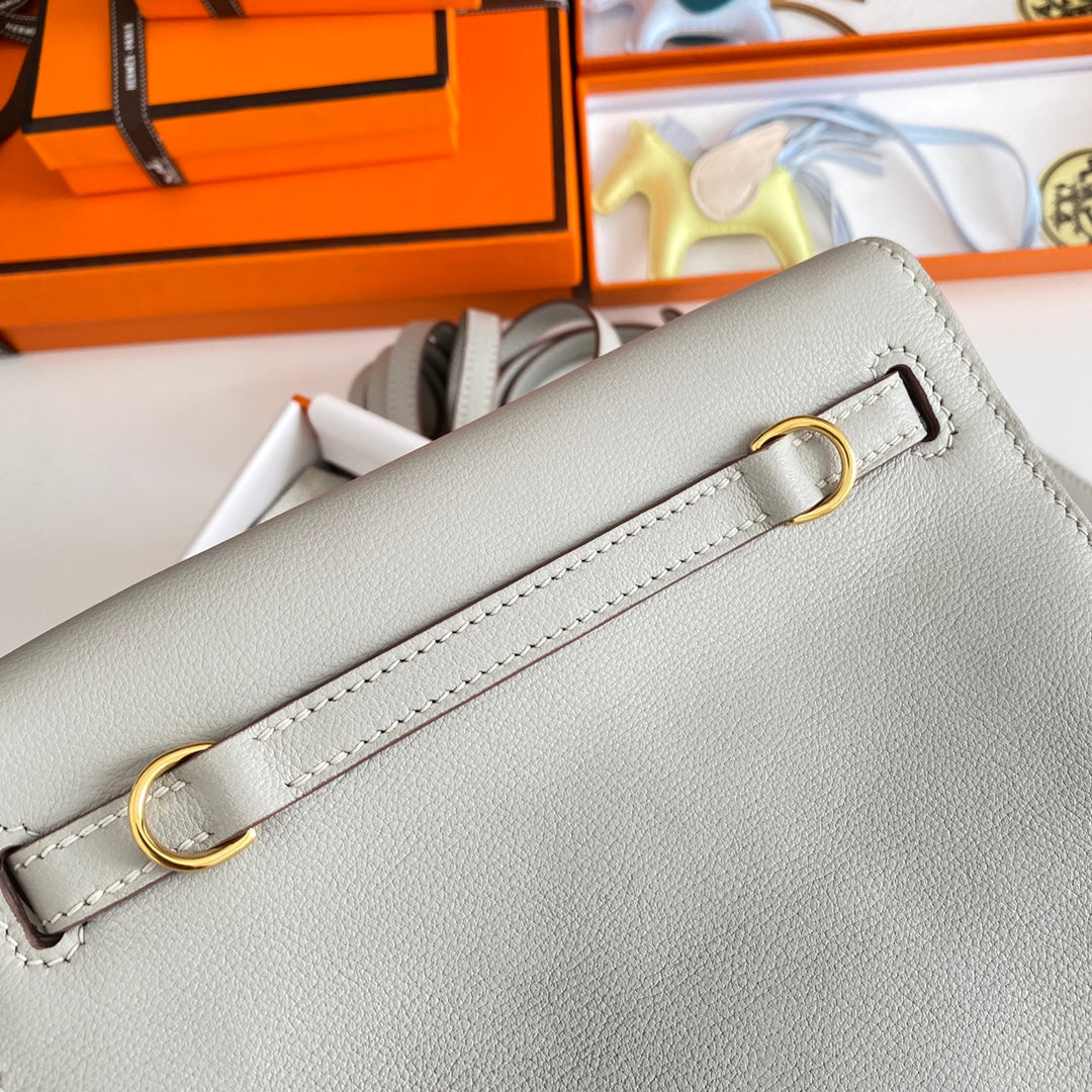 Kelly Danse II 22cm Light Grey Evercolor Leather Ghw