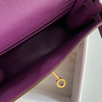 Kelly Danse II 22cm Purple Evercolor Leather Ghw
