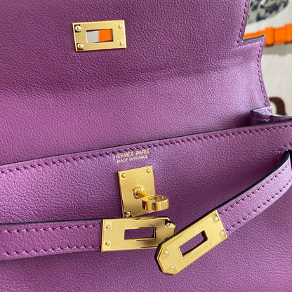 Kelly Danse II 22cm Purple Evercolor Leather Ghw