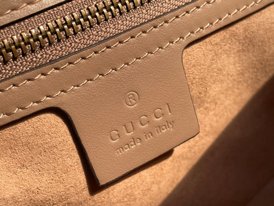 GG MARMONT MATELASS¨¦ LARGE 26 BAG BEIGE CALFSKIN