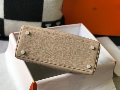 HM KELLY 25CM BEIGE TOGO GOLD HARDWARE