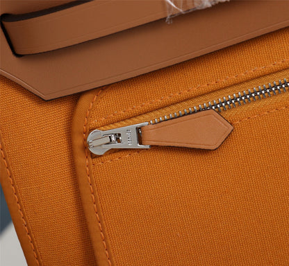 HM HERBAG ZIP 31 CARROT AND COPPER CANVAS