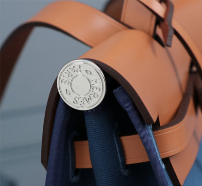 HM HERBAG ZIP 31 AEGEAN AND COPPER CANVAS