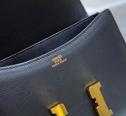 constance 24 black epsom leather gold hardware