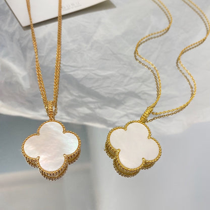 DIANA CLOVER 25MM MOP LARGE PENDANT NECKLACE