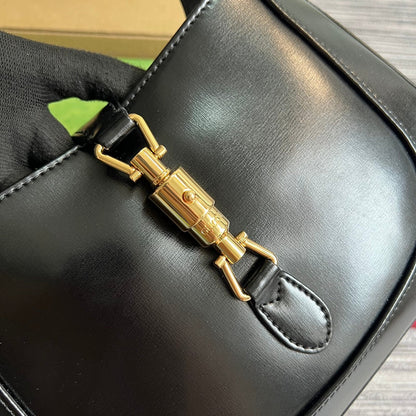 GG JACKIE SMALL 28 SHOULDER BAG IN BLACK CALFSKIN