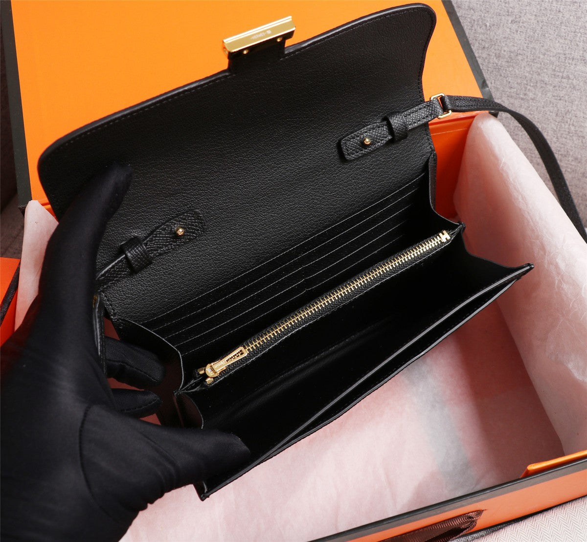 HM CONSTANCE BAGS DAKANG 20.5 BLACK EPSOM