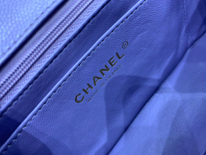 flap bag mini 20cm purple caviar gold hardware