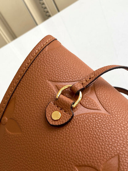 NEVERFULL MM 32 BROWN MONOGRAM EMPREINTE LEATHER