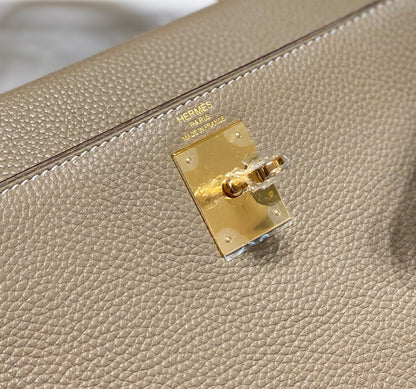 HM KELLY 28CM BROWN TOGO GOLD HARDWARE