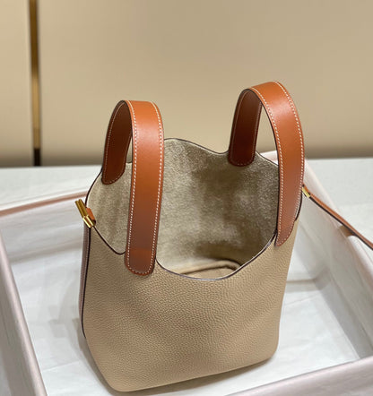 picotin lock 18 beige brown togo ghw