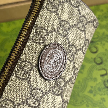 GG MINI 12 BUCKET BAG IN BEIGE CANVAS