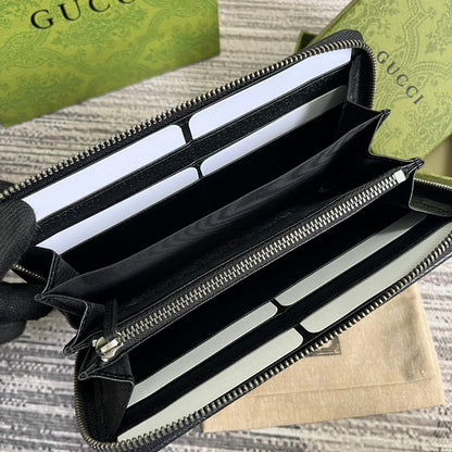 GG LONG WALLET 19 IN BLACK CANVAS