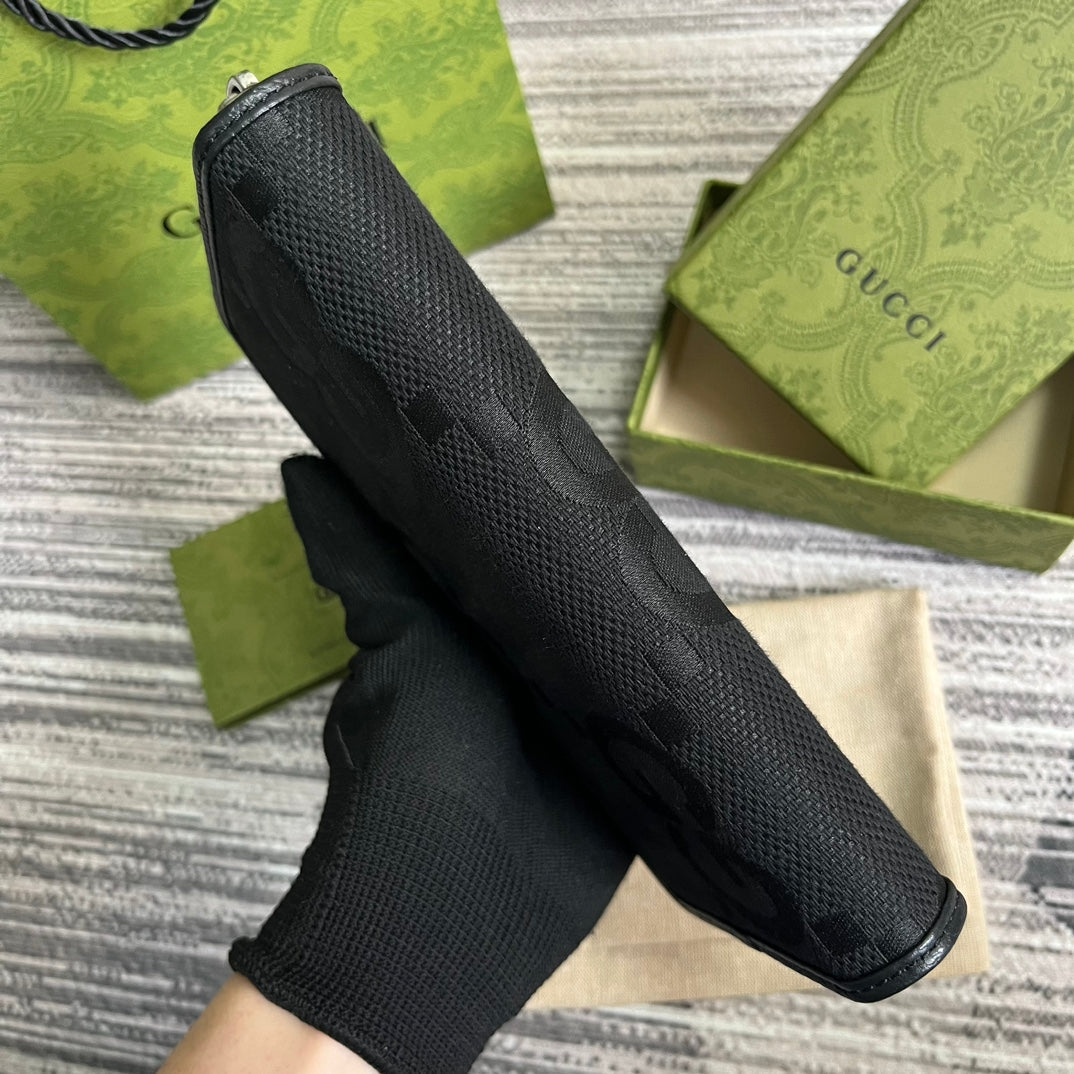 GG LONG WALLET 19 IN BLACK CANVAS