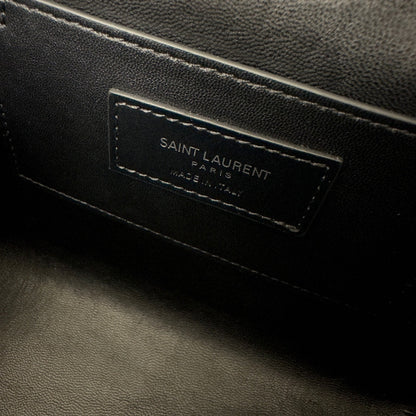SL June Box Bag In Quilted Black Lambskin Shw