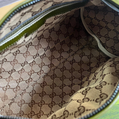 GG SMALL 28 DUFFLE BAG IN GREEN MOSS SOLF CALFSKIN