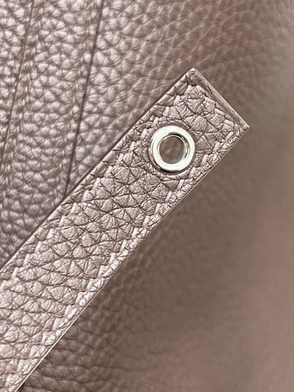 HM PICOTIN LOCK 18 CHOCOLATE TOGO LEATHER