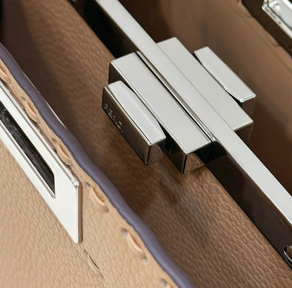 PEEKABOO ISEEU 33 IN CIDER BROWN GRAINED CALFSKIN SILVER HARDWARE