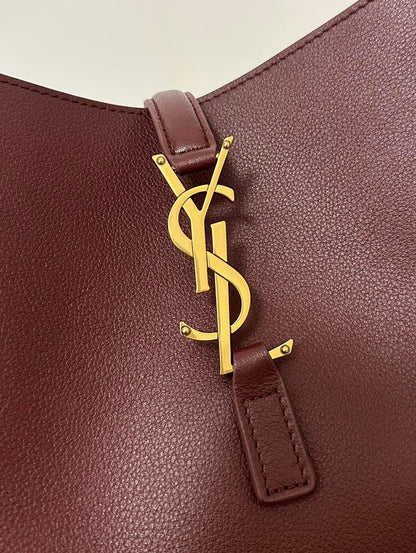 le 5a7 small 23cm burgundy calfskin